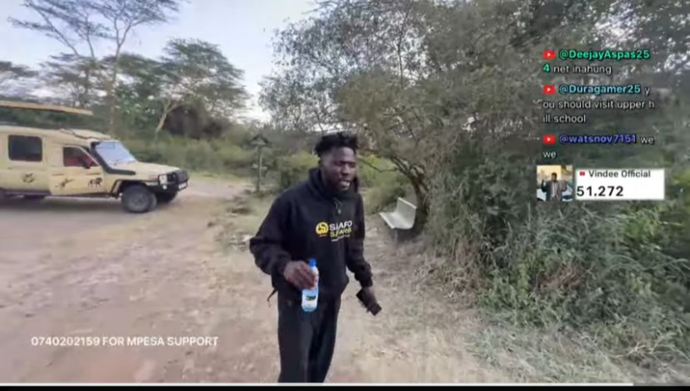 IShowSpeed-inspired Vindee commences IRL stream in Nairobi National Park
