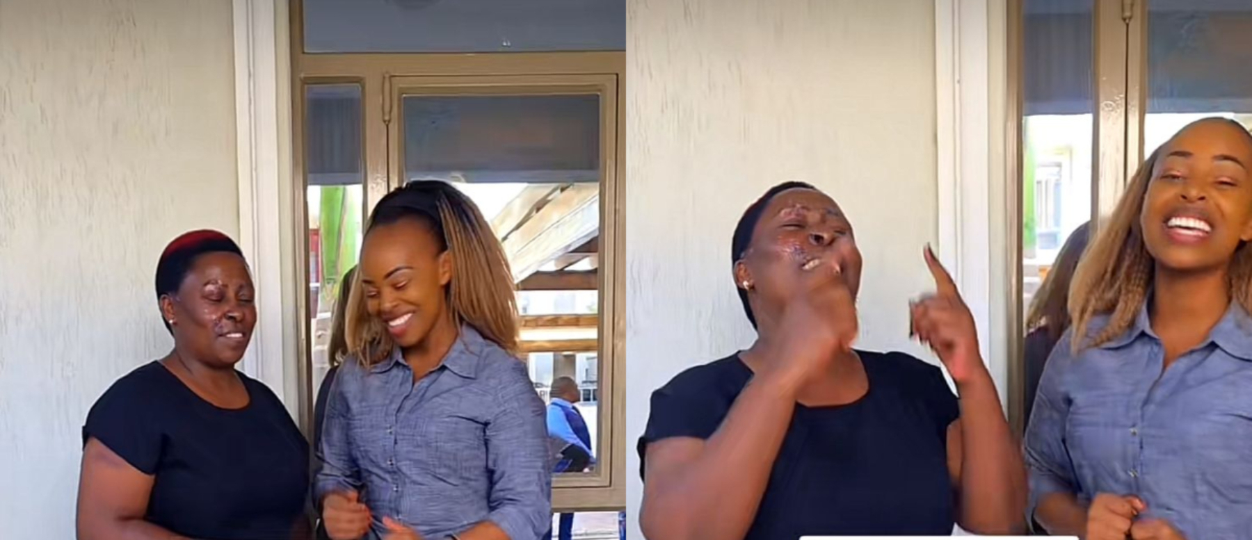 Mary Lincon moves to comfort Catherine Wambugu after grisly Nyahururu road accident