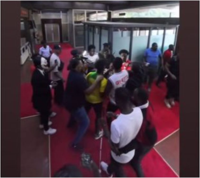 Jaymoh Decin during altercation with IShowSpeed. PHOTO/Screengrab by K24Digital from a post shared by @sammyboy-kenya/Instagram