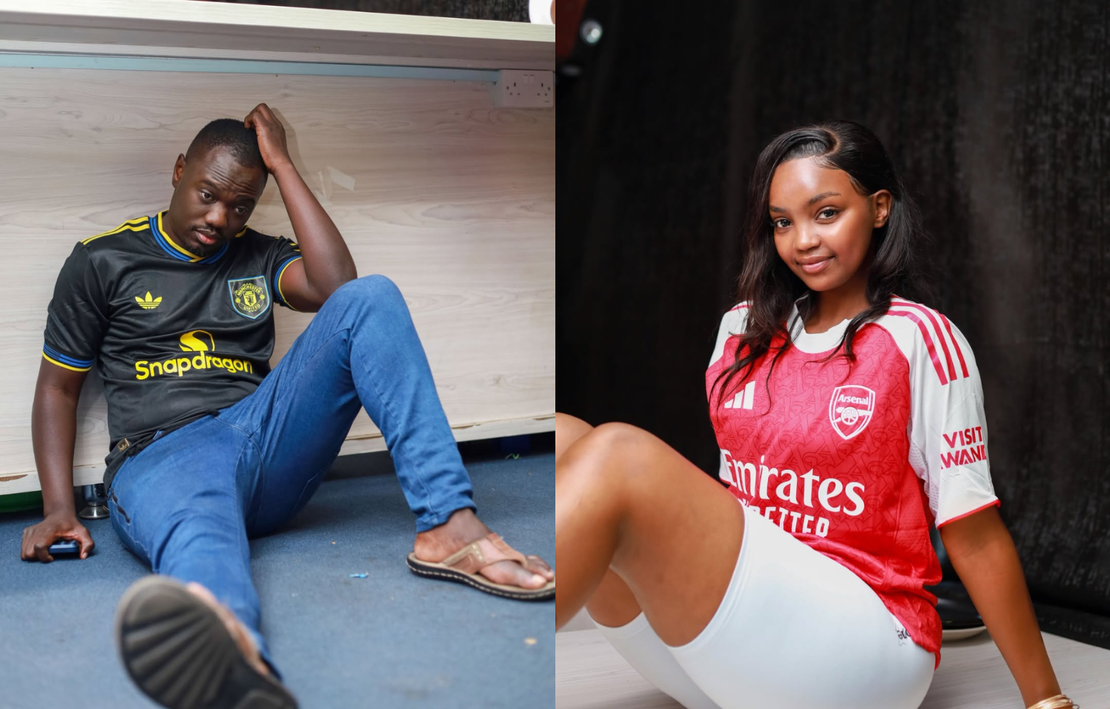 Arsenal vs Man United: Butita and girlfriend place bet ahead of the match