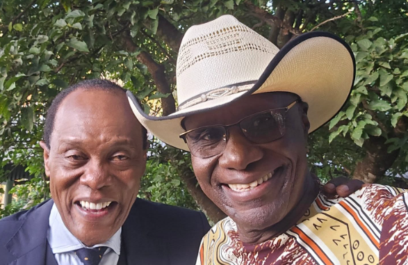 Fred Obachi Machoka and Jeff Koinange. PHOTO/@fredmachoka1/Instagram.