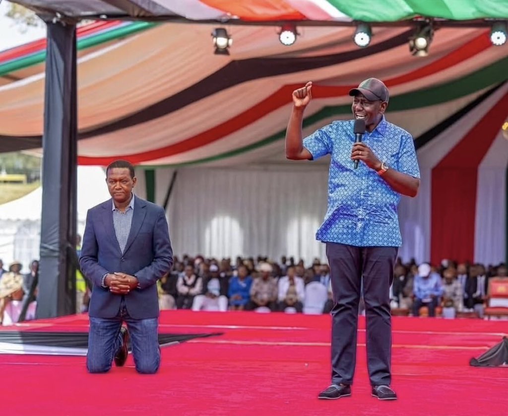 Alfred Mutua responds to a circulating photo showing him kneeling next to Ruto