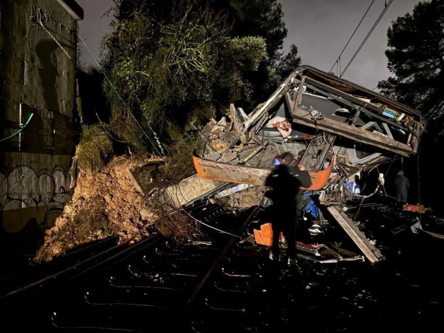 Barcelona train crash aftermath. PHOTO/@volkova_ma57183/X