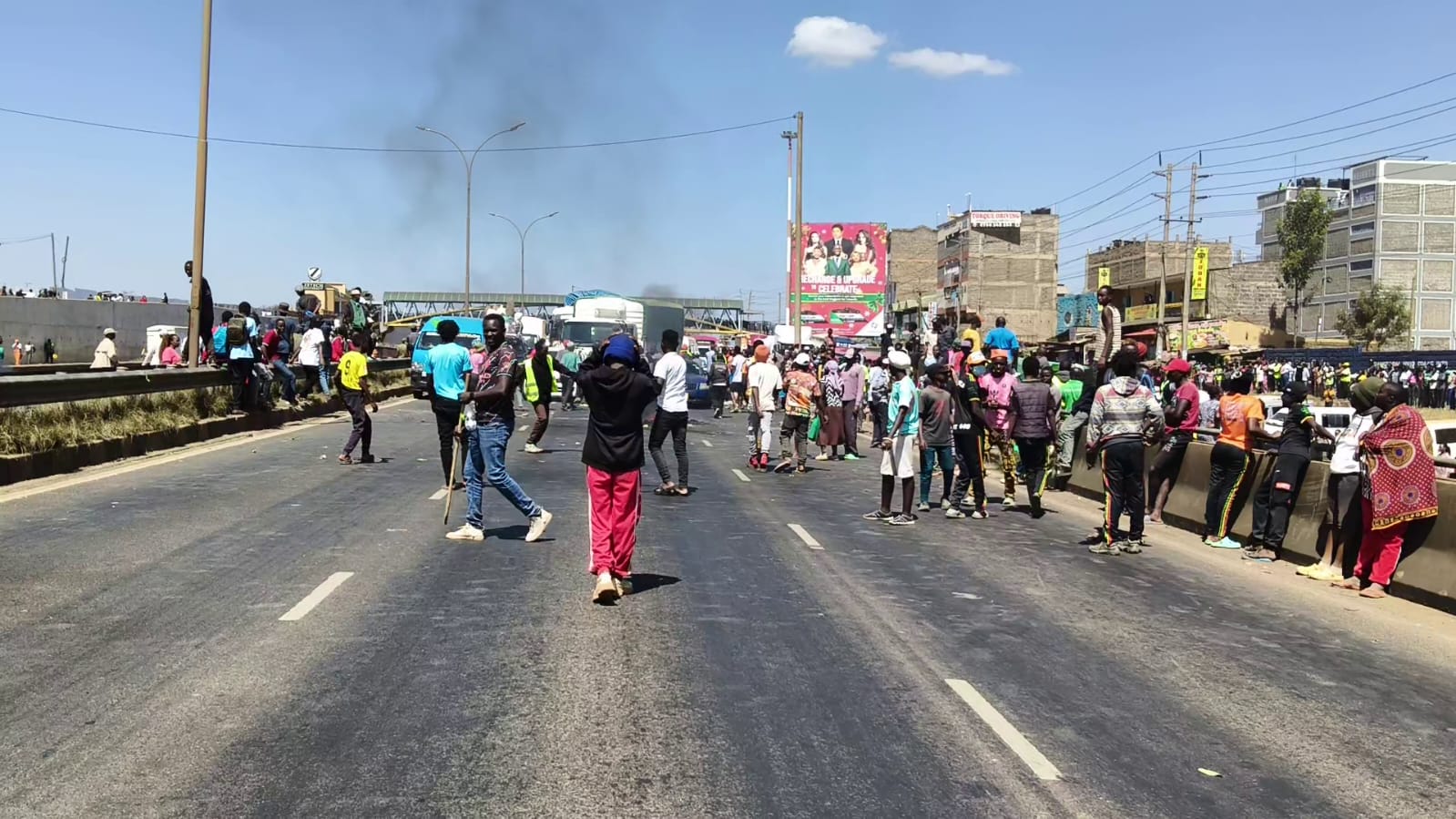 Thika Road temporarily rendered impassable as residents stage protests