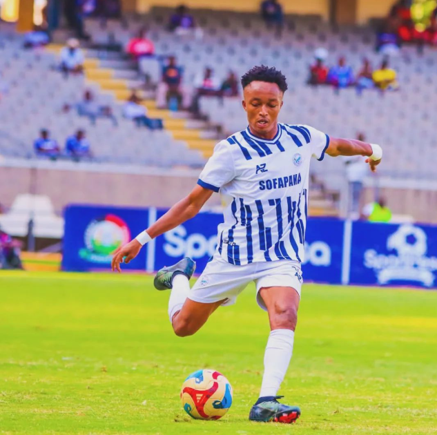 Sofapaka midfirlder Tyron Kariuki in a league fixture against AFC Leopards. PHOTO/Sofapaka FC
