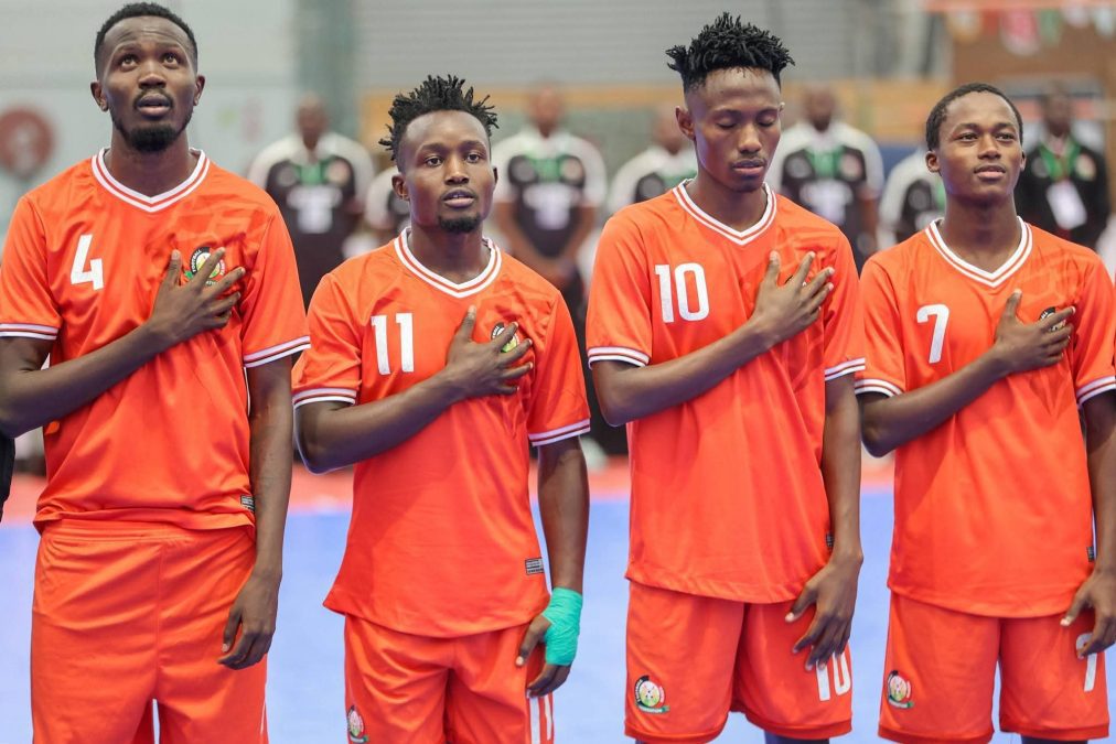 Kenya national futsal team players. PHOTO/FKF