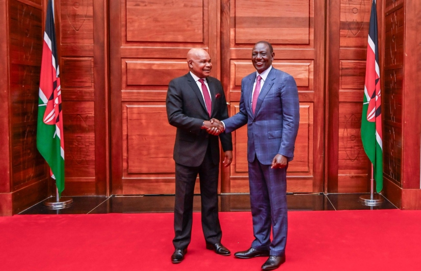 Makau Mutua and President William Ruto at a past event at State House. PHOTO/@WilliamsRuto/X