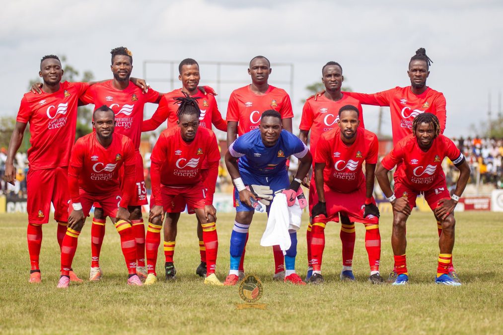 Moses Shumah and his Power Dyamos teammates.