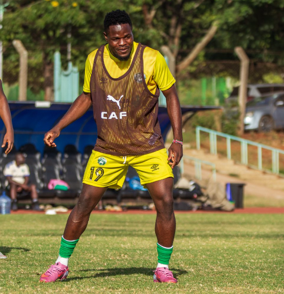 Newly-signed Nairobi United forward Benson Omala in training. PHOTO/@nairobiunitedfc/X