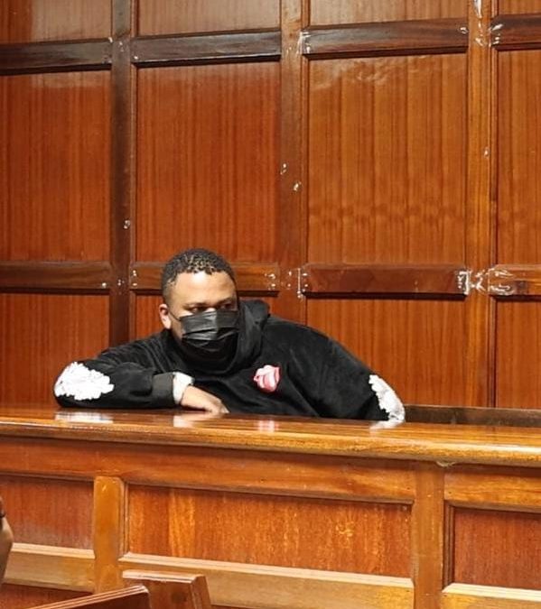 Michael Macharia Njiri, alias DJ Brownskin, appears before Milimani Principal Magistrate Carolyne Nyaguthii Mugo on Thursday, January 22, 2026. PHOTO/Zipporah Ngwatu