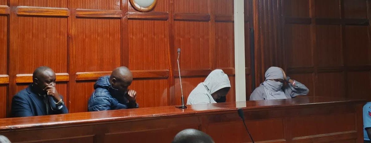 Rahma Ochieng, Njoki Kariuki, Oyugi Omondi and Kibuti Njue appear before Milimani Chief Magistrate Lucas Onyina on Friday, January 30, 2026.PHOTO/Zipporah Ngwatu