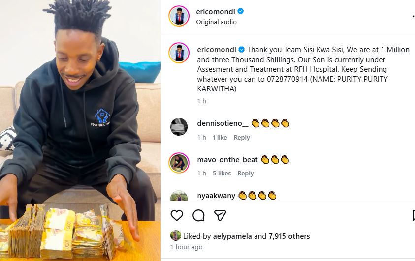 Eric Omondi’s statement. PHOTO/ https://www.instagram.com/ericomondi/