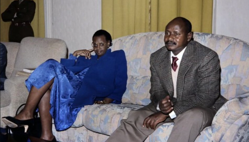 Young Museveni and wife. PHOTO/@mkainerugaba/X