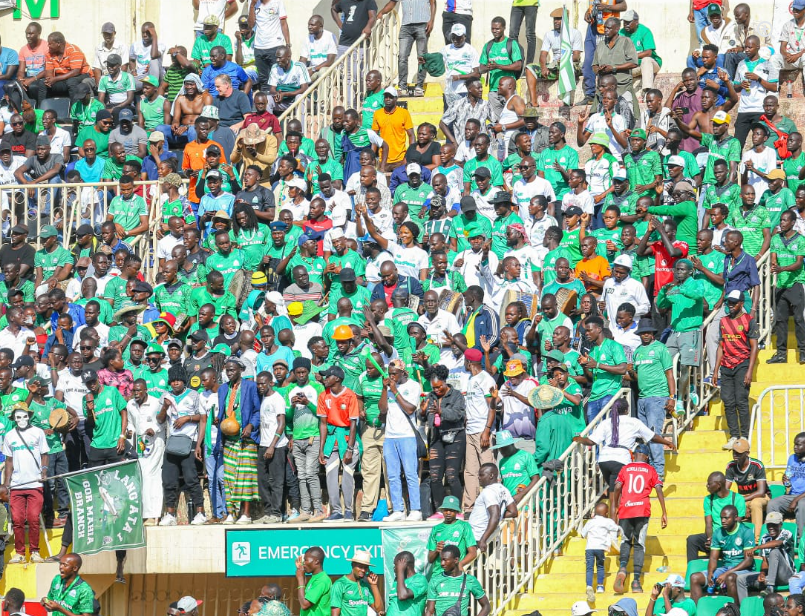 Gor Mahia fans in a stadium previously. PHOTO/@OfficialGMFC
