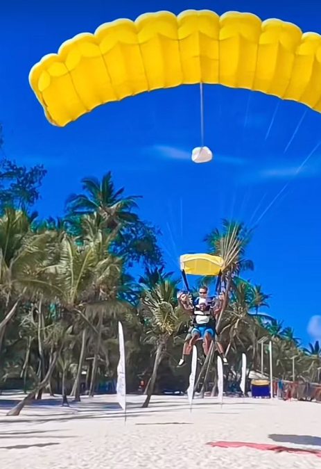 Carey trying out skydiving. PHOTO/Screengrabs by K24 Digital of TikTok video by @careypriscilla