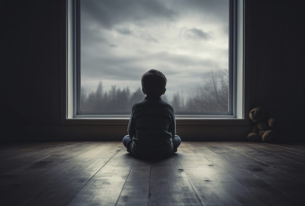 A kid sitting near a window. PHOTO/Pexels