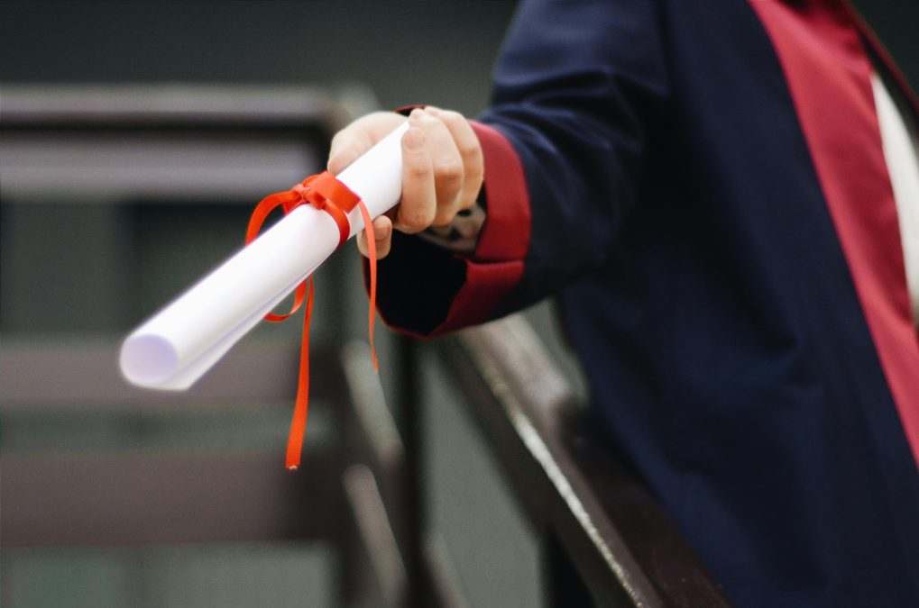 A graduation certificate. Image used for illustration purposes. PHOTO/Pexels