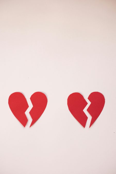 A well-designed image of a broken heart signage. PHOTO/Pexels