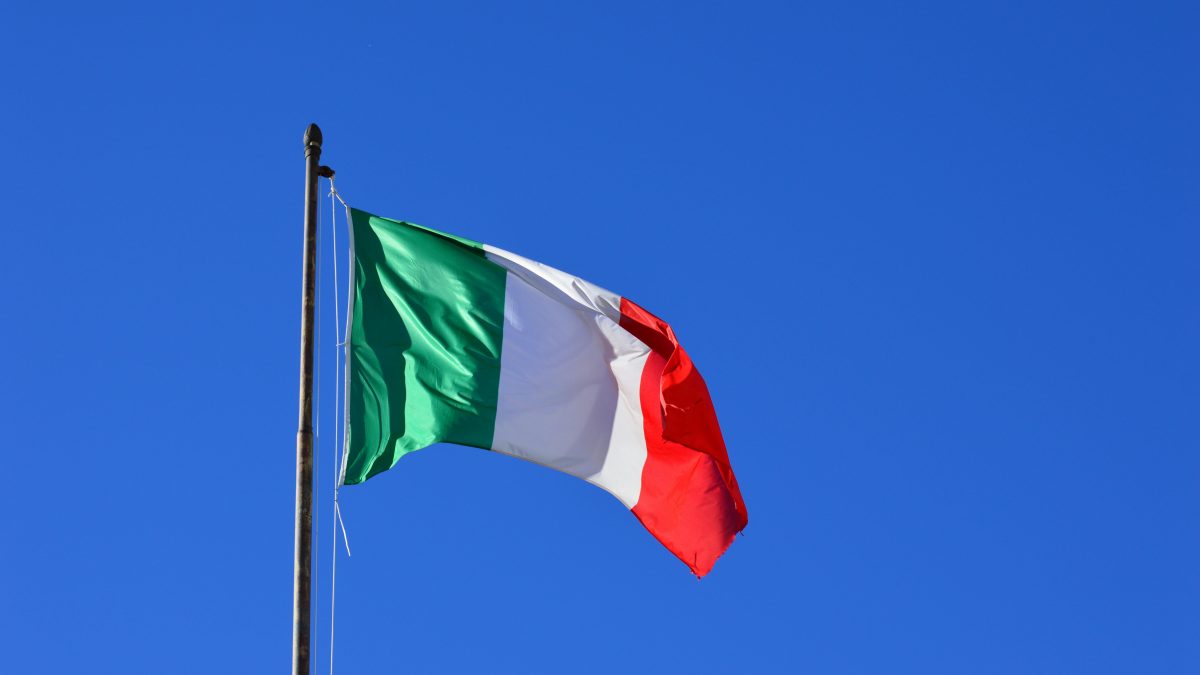 The Italian flag. Image used for illustration purposes. PHOTO/Pexels