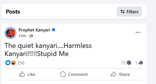 Pastor Kanyari regrets. PHOTO/Screengrab by K24 Digital from Facebook by @prophetkanyari