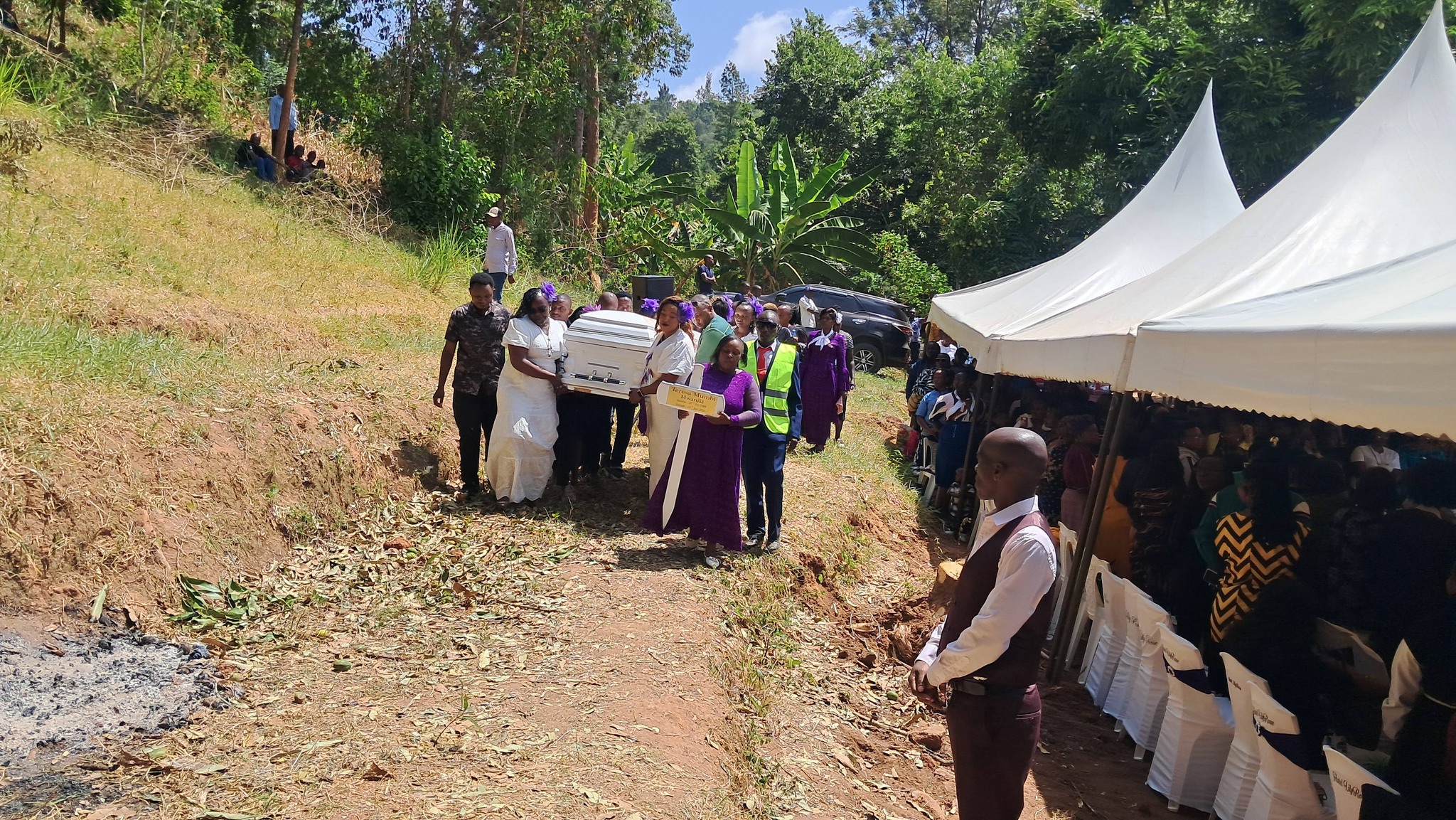 Emotions run high as Catherine Wambugu’s employee Terry is laid to rest