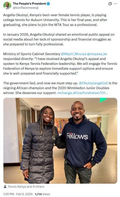 Activist Boniface Mwangi’s statement. PHOTO/
@bonifacemwangi