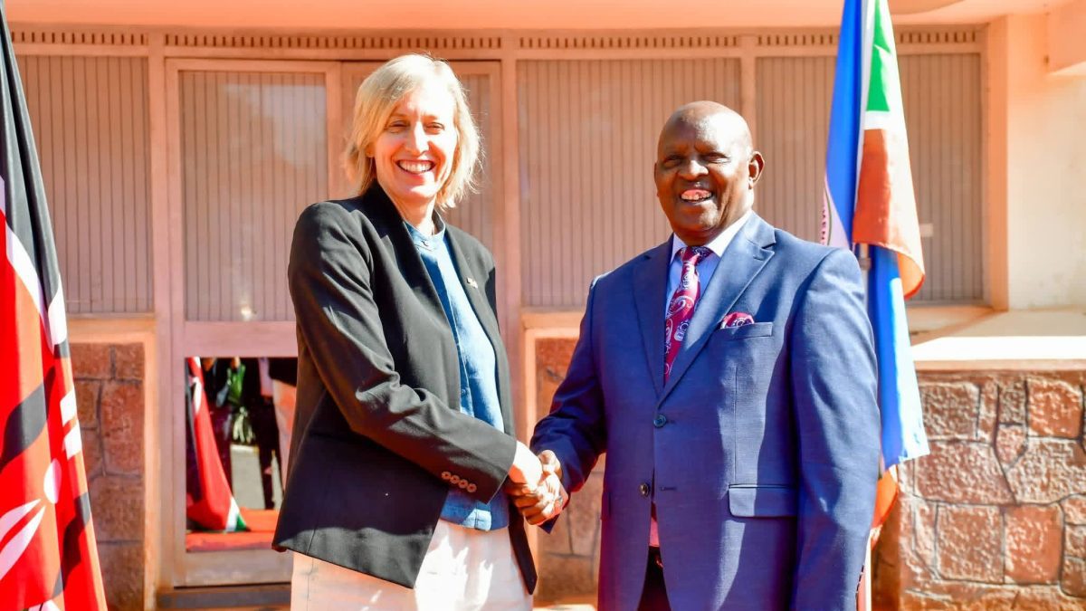 US envoy to Kenya, Susan M. Burns with Nyeri Governor Mutahi Kahiga. PHOTO/ @USAmbKenya