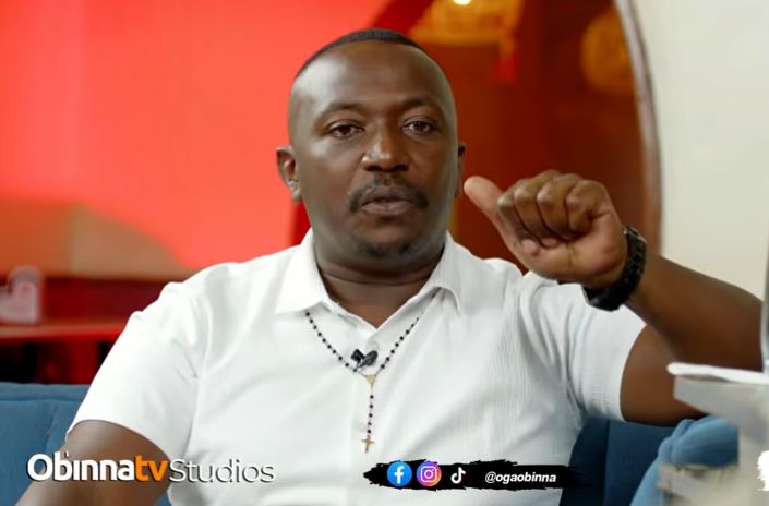 A screengrab image by K24 Digital showing Fanya Mabo Kinuthia during the interview with Obinna. Photo/Obinna TV