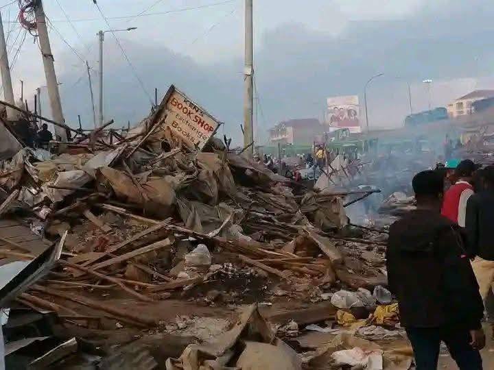 The aftermath of demolitions in Githurai. PHOTO/ https://www.facebook.com/DPGachagua