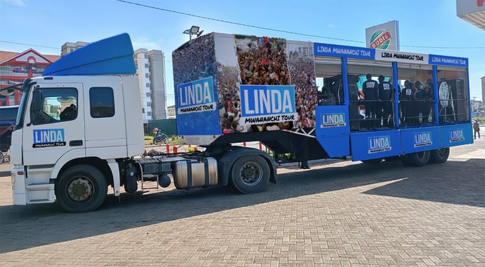 The Linda Mwananchi truck before the incident. PHOTO/ @edwinsifuna