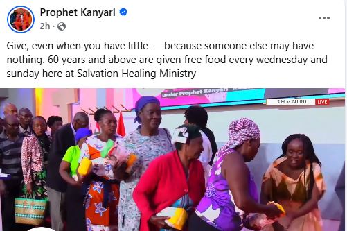 Prophet Victor Kanyari’s statement. PHOTO/ https://www.facebook.com/prophetkanyari