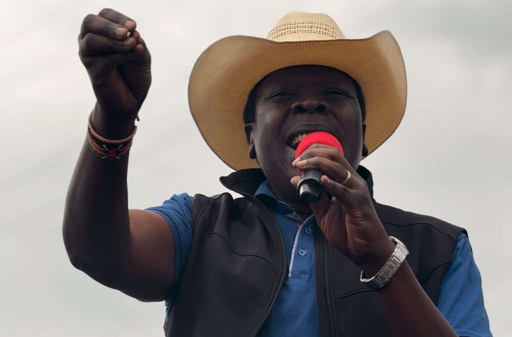 Eugene Wamalwa addressing a political rally in Nyamira on Tuesday, February 24, 2026. PHOTO/ @EugeneLWamalwa