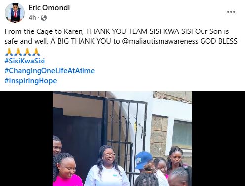 Eric Omondi’s statement. PHOTO/https://www.facebook.com/profile.php?id=100044317755329