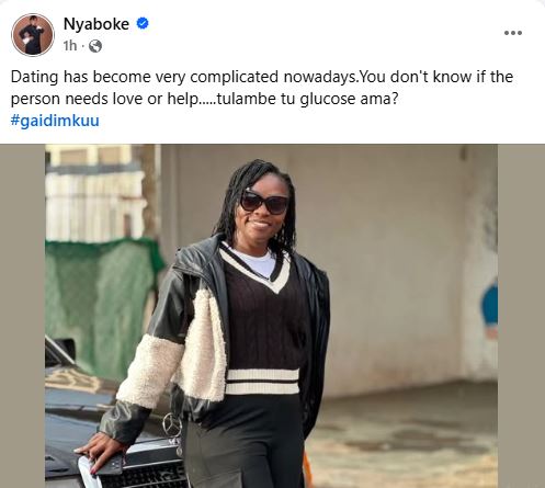 Actress Nyaboke Moraa’s statement. PHOTO/ https://www.facebook.com/profile.php?id=100045414098194