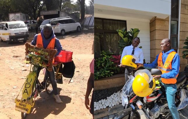 Sudi gifts UDA aspirant after cycling for 5 days to attend Ruto’s meeting