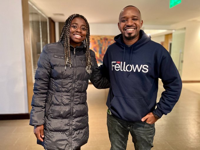 Activist Boniface Mwangi with Angela Okutoyi. PHOTO/
@bonifacemwangi