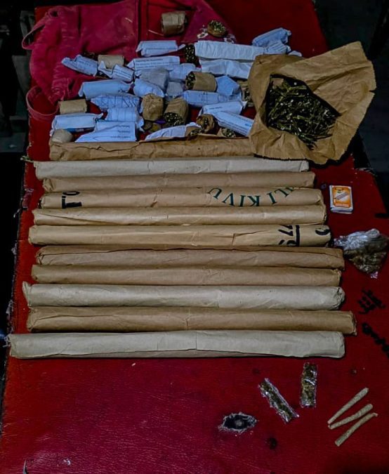 A photo shared by the National Police Service showing the drugs recovered. PHOTO/ @NPSOfficial_KE