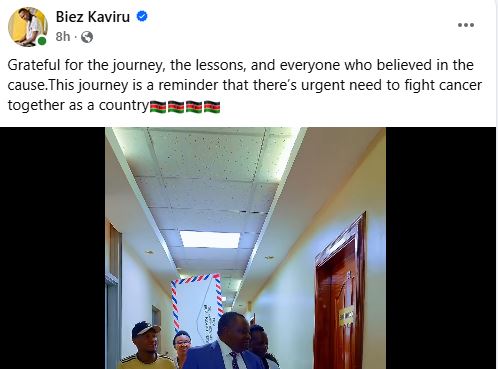 Musician Biez Kaviru’s statement after delivering his letter at President William Ruto’s office. PHOTO/ https://www.facebook.com/biezkaviru