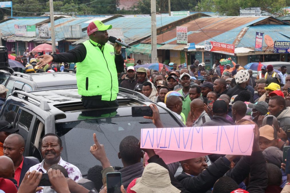 Former Deputy President Rigathi Gachagua addressing residents of Bomet. PHOTO/ https://www.facebook.com/DPGachagua