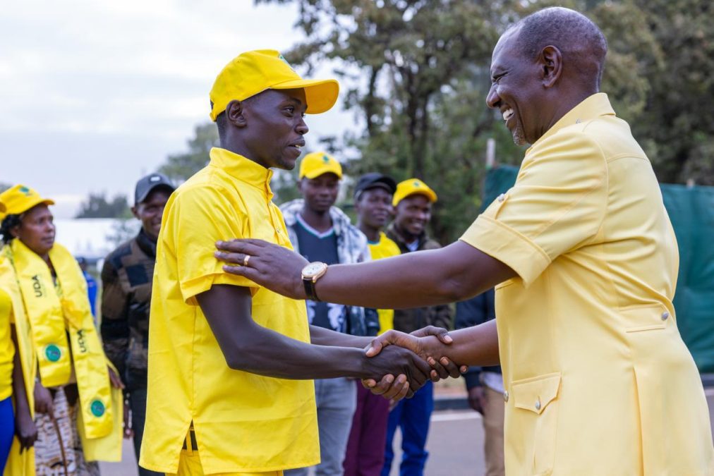 Emmanuel Kipkirui meeting President William Ruto during the UDA’s aspirant meeting at State House on Wednesday, February 4, 2026. PHOTO/State House
