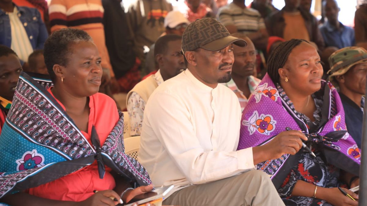 MPs from Laikipia County Sarah Korere, Mwangi Kiunjuri and Jane Kagiri looking emotional as they listen to cries of locals over rising banditry. PHOTO/Wanjira Wachira