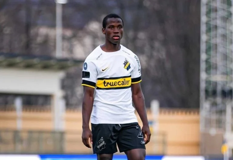 Stanley Wilson after joining Enköpings SK on loan from AIK. PHOTO/https://www.facebook.com/EnkopingsSKFotboll