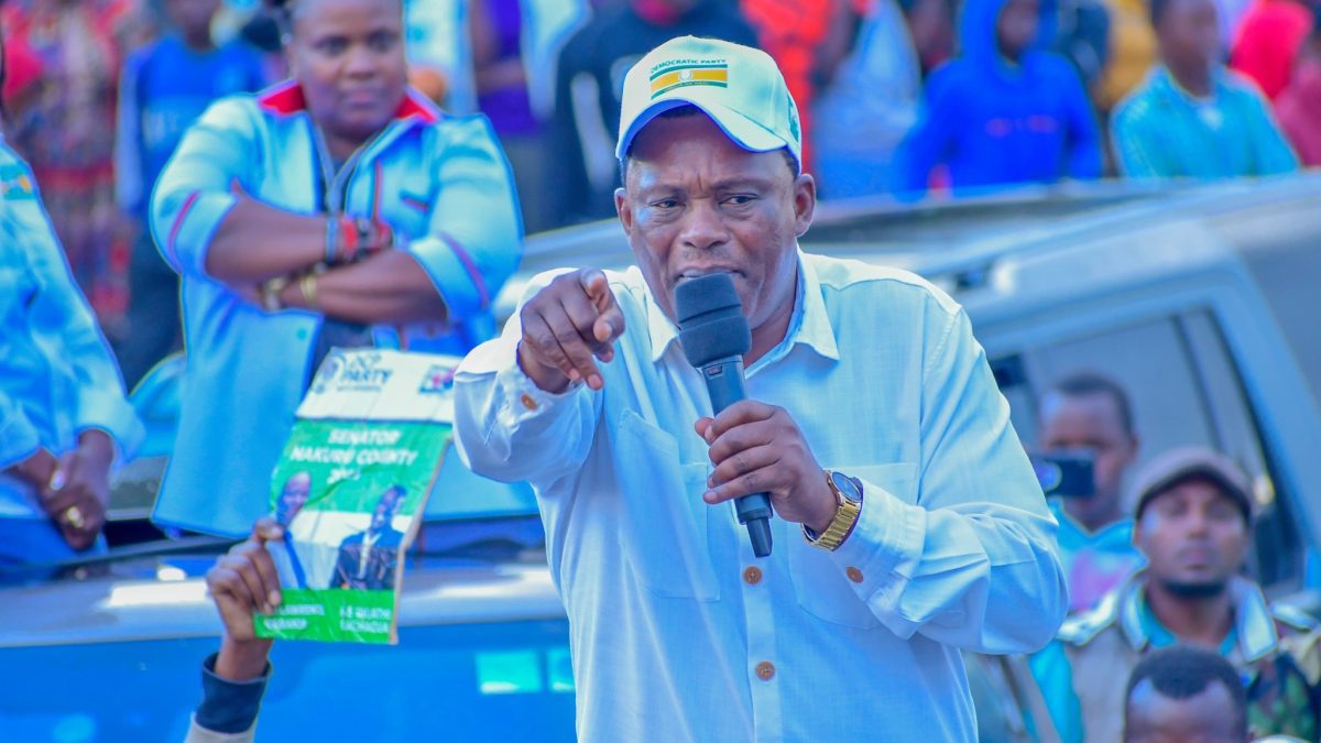Justin Muturi speaks during a rally in Kinamba, Naivasha in Nakuru County on Sunday, February 8, 2026 PHOTO/https://www.facebook.com/justinbmuturi