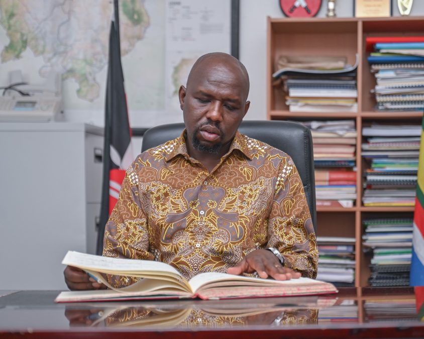 Interior Cabinet Secretary Kipchumba Murkomen in Laikipia. PHOTO/https://web.facebook.com/OnesimusKipchumbaMurkomen