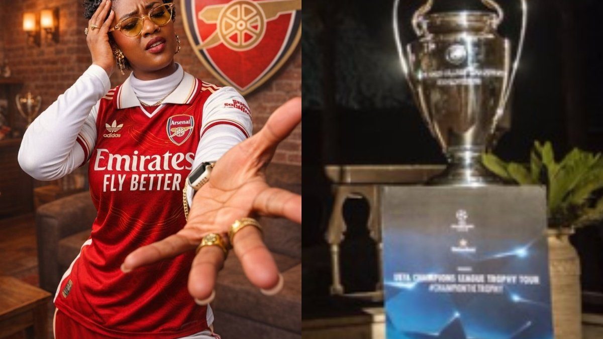 Nana Owiti vows UEFA Champions League Trophy tattoo if Arsenal finally win