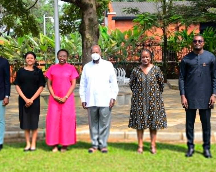 Uganda's President Yoweri Museveni, First Lady Janet Museveni and Kenya's First Daughter Charlene Ruto and other delegates. PHOTO/@charlruto/X