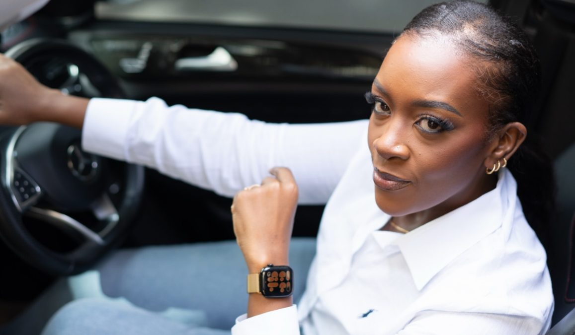 Murugi Munyi posing with her new car. PHOTO/@murugi.munyi/Instagram