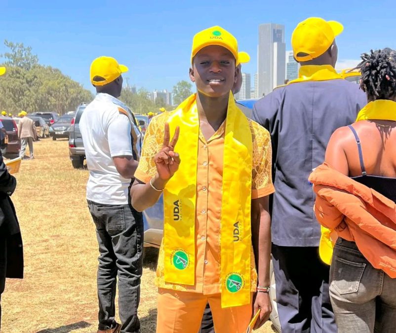 Digital content creator Moje Sherrif, widely known as Mziza during the UDA event at State House. PHOTO/https://www.facebook.com/profile.php?id=61570954980035