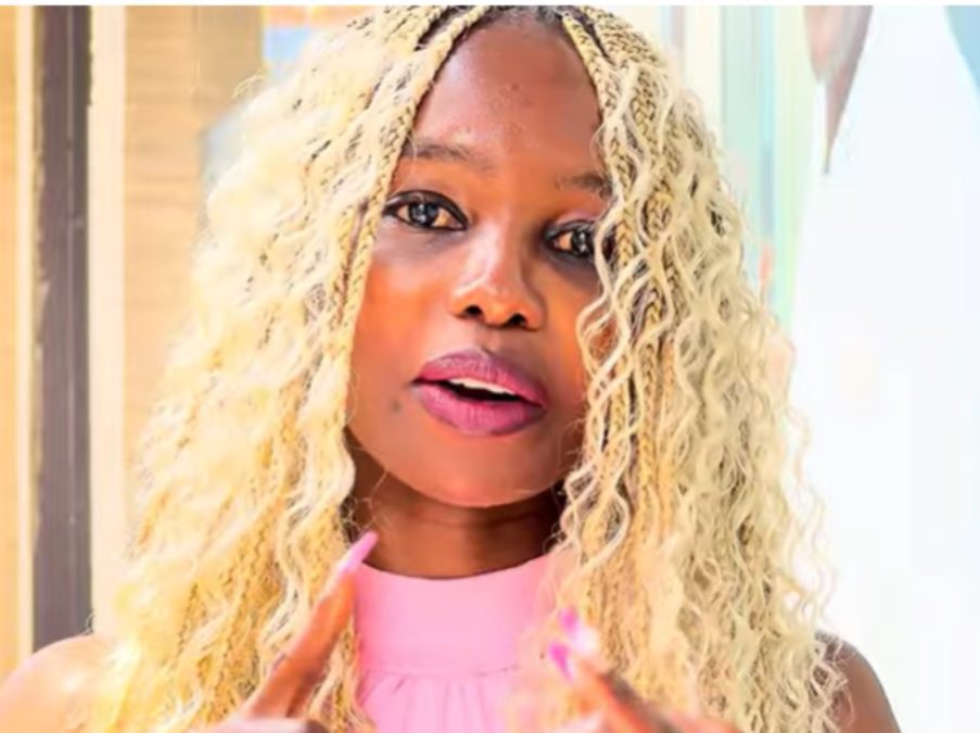 Choice, one of the women filmed by a Russian man, PHOTO/screengrab by K24 Digital from a video posted by 2mbili on YouTube