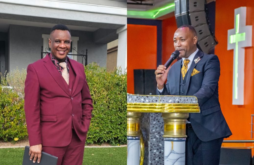 A collage of Pastor Charles Wachira and Bishop Ben Kiengei. PHOTOS/https://www.facebook.com/profile.php?id=100063861424096